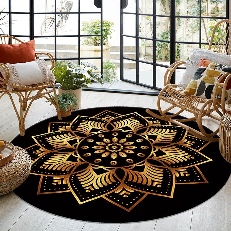 

Colorful Mandala Doormat Set Non-Slip Machine Washable Rectangular Entryway Mats Decorative Indoor Rugs Patchwork Design 40X40cm-16x16in