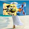 1pc Shrek4 Beach Towel, Comfortable and Thick, and Swimming/Bath/Picnic/Camping Towel, Suitable for Seaside Beaches