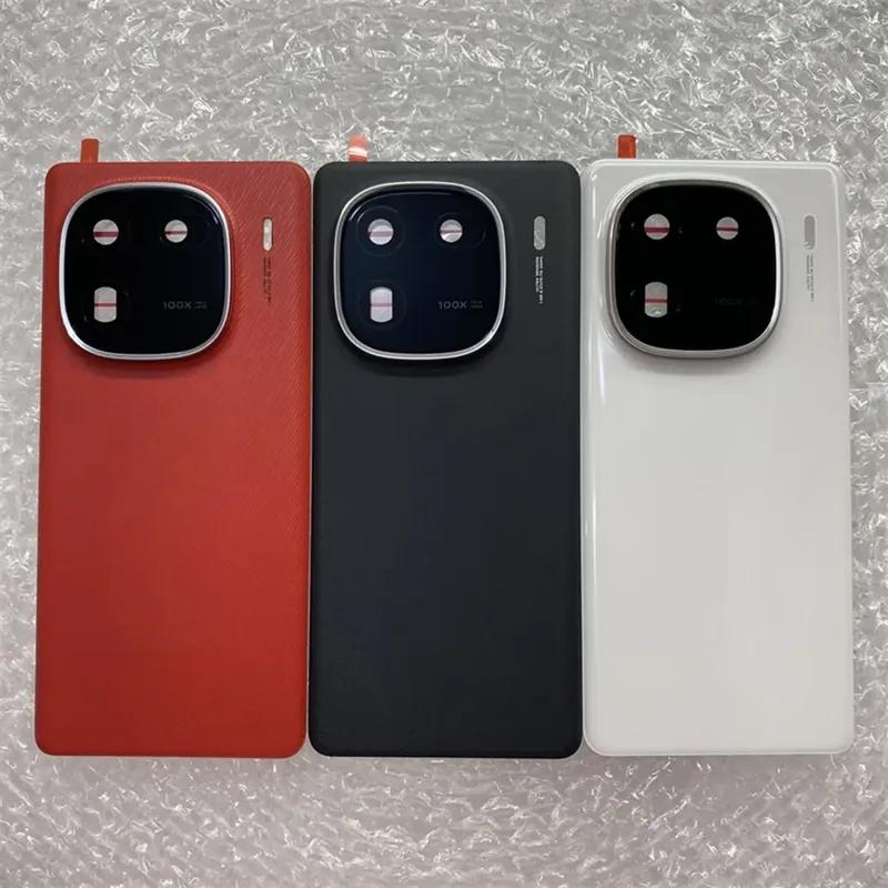 Replacement Ori For Vivo iQOO 12 / 12 Pro 5G Battery Back Cover Rear Glass Panel Shell Case Housing Lens Frame + Adhesive