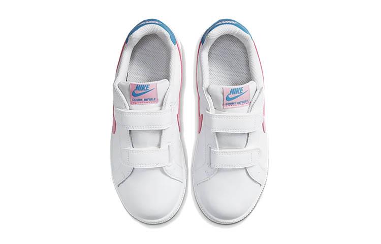 Nike Low Top Skateboard Shoes White Blue Pink Children Aged 3 7 Years Old 833536-110