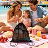 Transparent Swim Bag Mesh Sports Drawstring Backpack Bag, Breathable Gear Sack, Waterproof Equipment Carrier Quick Dry Net Beach for Swimming