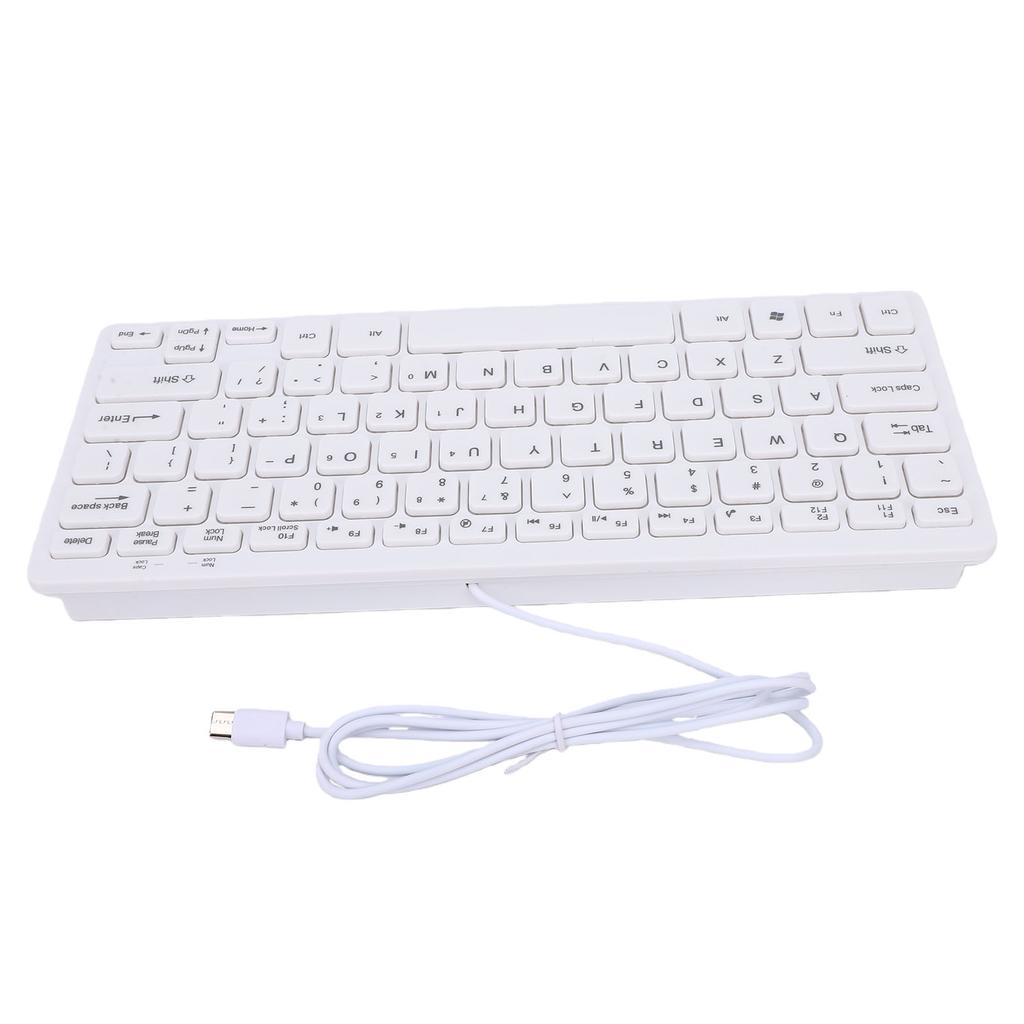 Type C Wired Keyboard Quiet Lightweight Silent Chocolate Key Small Wired Keyboard for Computer PC Laptop
