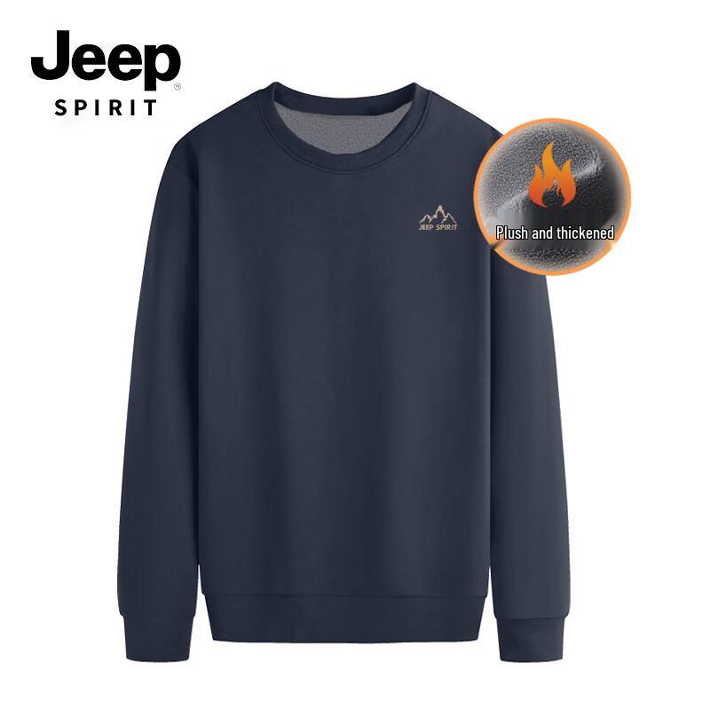 

JEEP SPIRIT Men s Plush Fleece Crewneck Sweatshirt