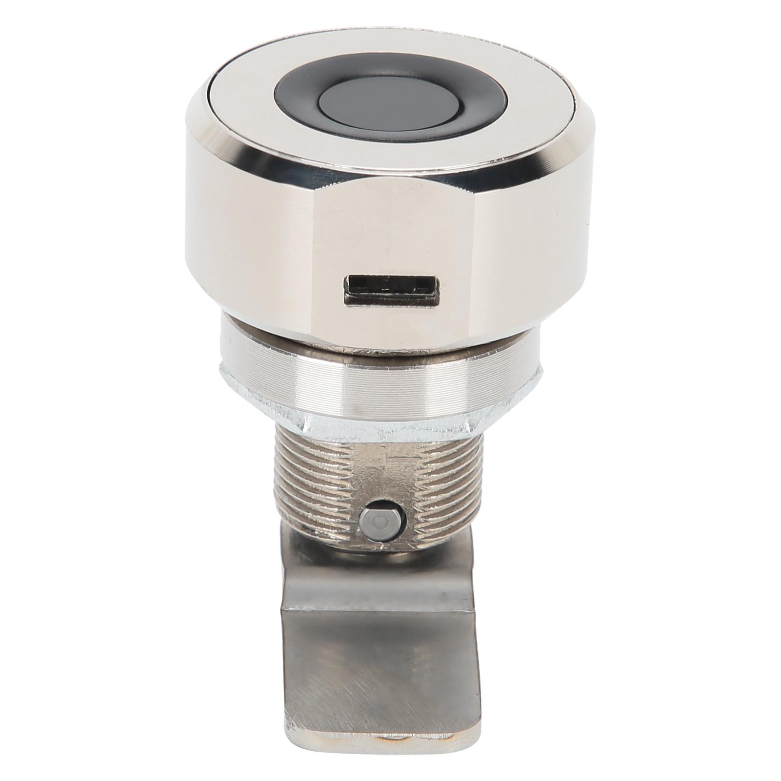 Serrure de Tiroir Intelligente à Empreinte Digitale, Facile à Utiliser avec Capteur d'Empreinte Digitale Vivante à Semi-conducteur pour Portes d'Armoire Tiroirs, Batterie Lithium Rechargeable 3,7V