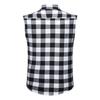 Men's Plaid Shirt With Collar And Pockets  Casual And Comfortable Sleeveless Jacket.