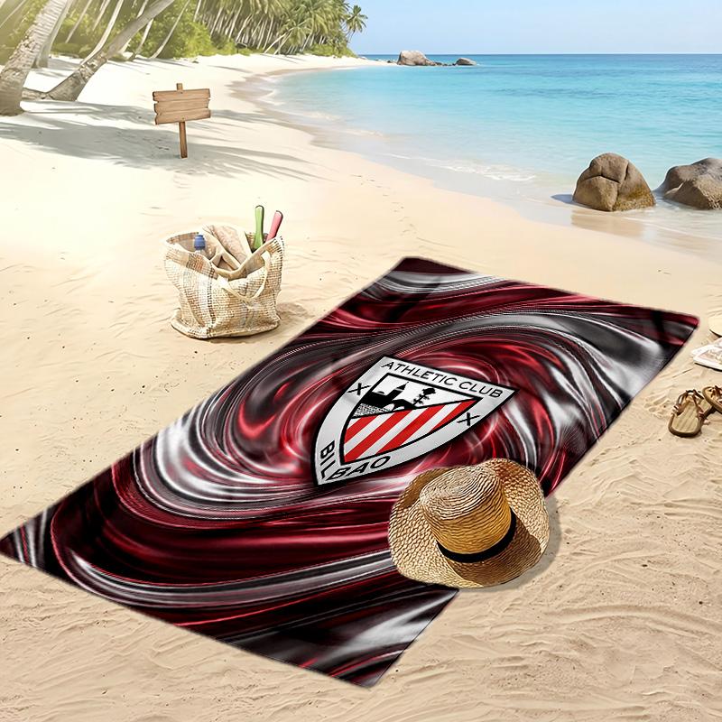 Toalla de Playa con Estampado de Fútbol del Athletic Bilbao, Toalla Grande Suave de Secado Rápido para Playa, Camping, Natación