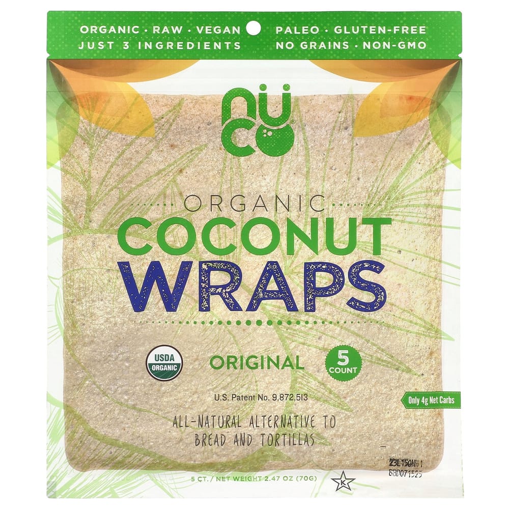 Nutrition Concepts Coconut Wraps - Original Flavor (5 Wraps, 14g Each)