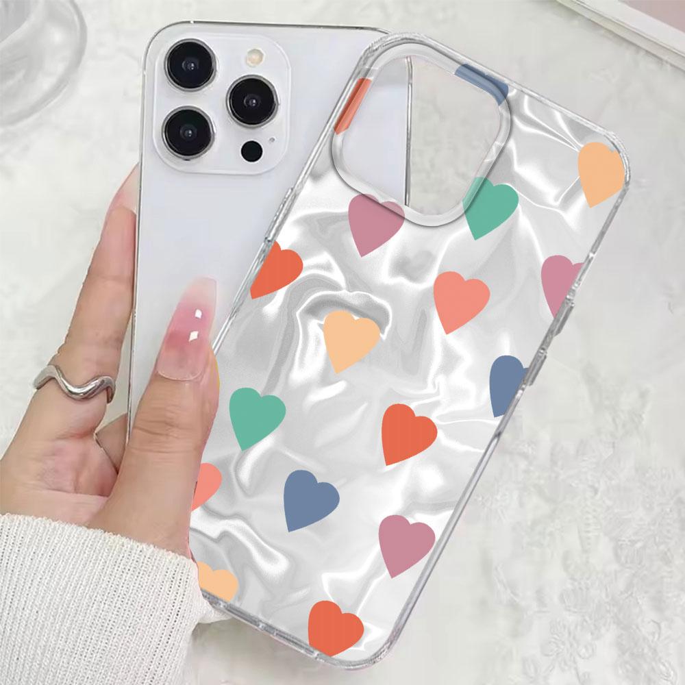 Korean Pink Love Heart Couple Phone Case for Honor 400 Lite 200 Pro 90 Smart X9c X9a X9b X8b X8a X8c X7c X7b X6c X6 Shell Cover