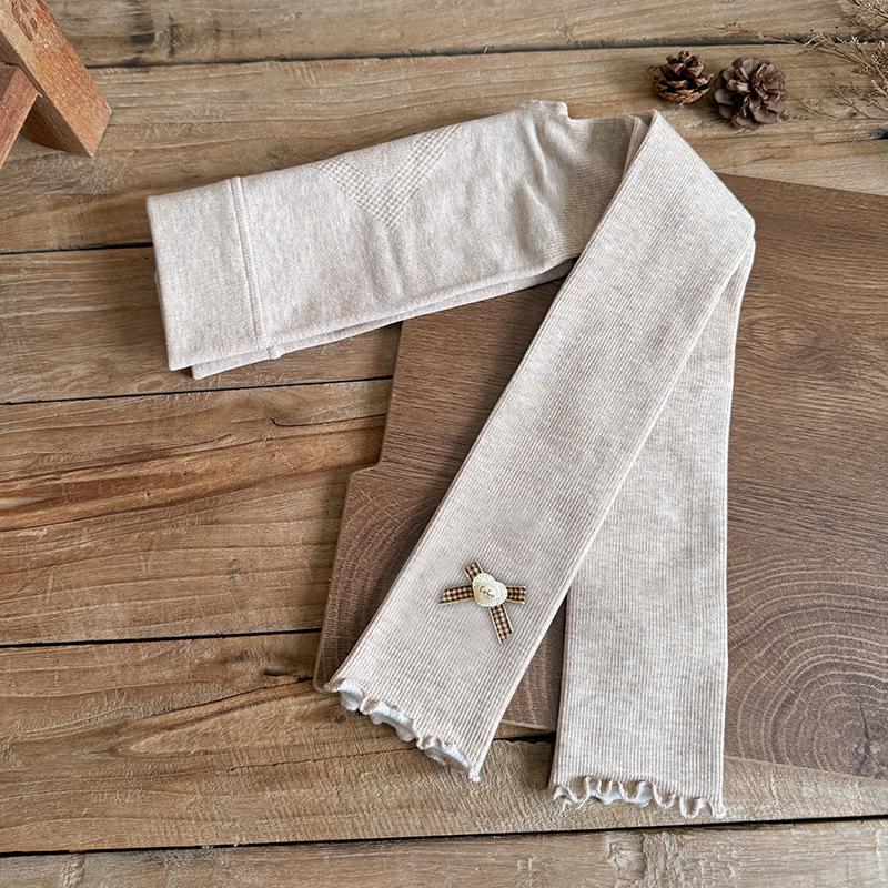 Girls' Heart Plaid Fleece Tights: Spring, Autumn, Winter - Toddler & Baby Layered Pants