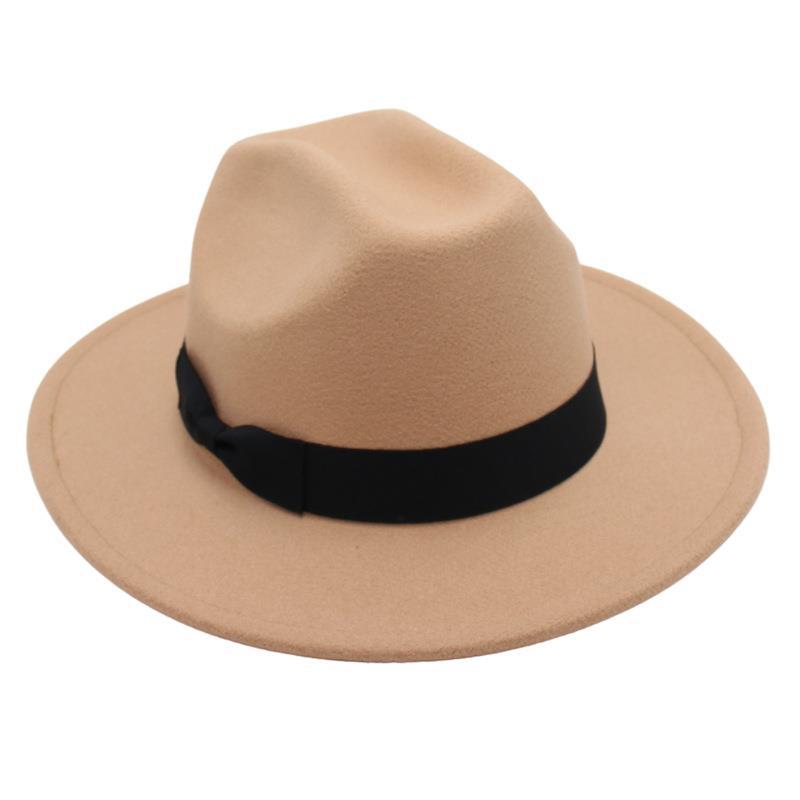 Top Hat Foreign Style Jazz Hat Men'S And Women'S Felt Hat Woolen Hat Temperament Sun Hat Ins Wind