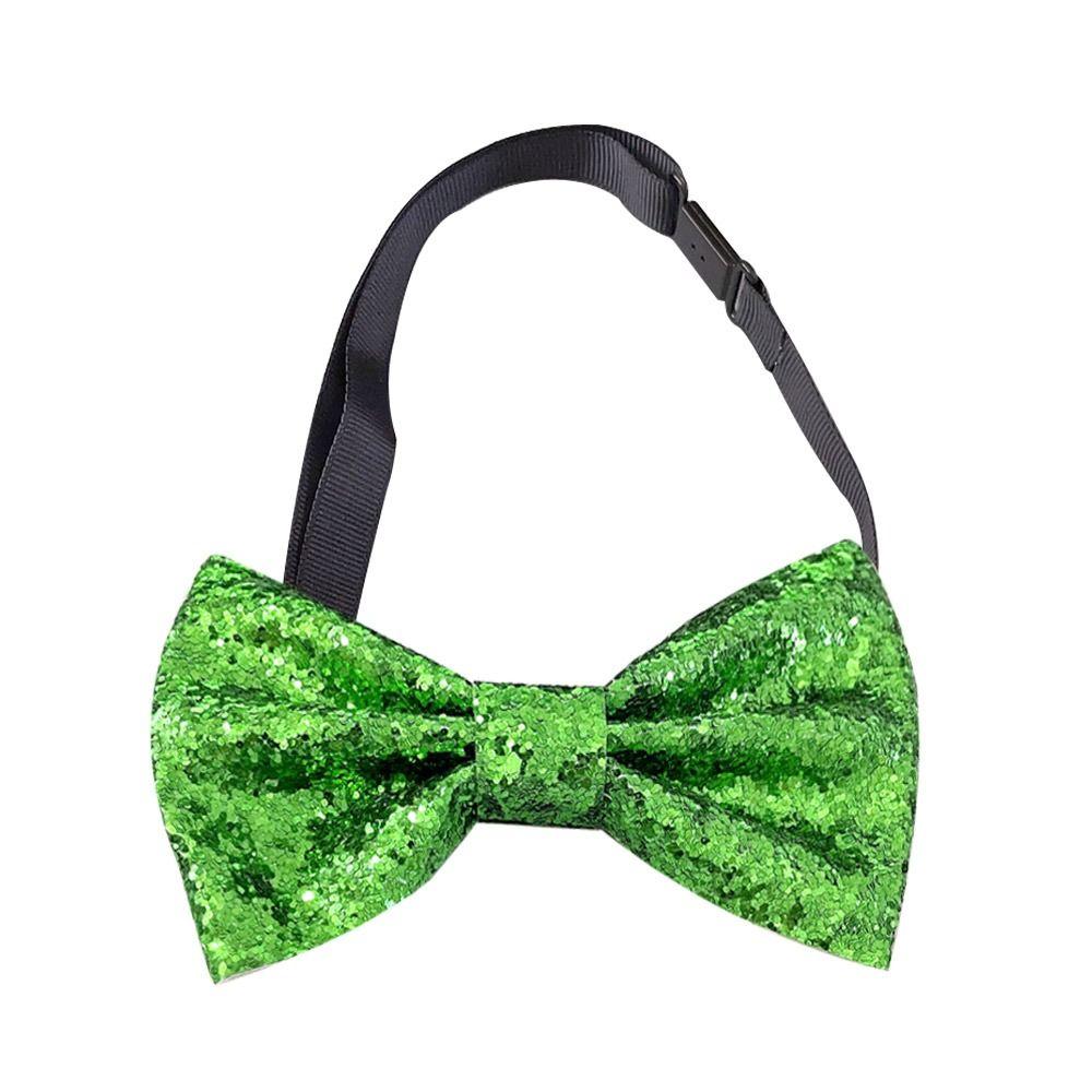 Fashion Shiny Paillette Sequins Bowtie Dance Bowknot Neck Decoration Stage Performance Tie Adjustable Necktie Party
