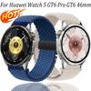 Nylon Braided Loop Strap For Huawei Watch 5 GT6 Pro GT6 46mm Parachute Buckle Bracelet Huawei Watch GT5 Pro GT5-4-3-2 46mm Band