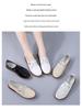 Women's Genuine Leather Slip-On Shoes - Autumn Soft Sole, Non-slip, Casual White Flats