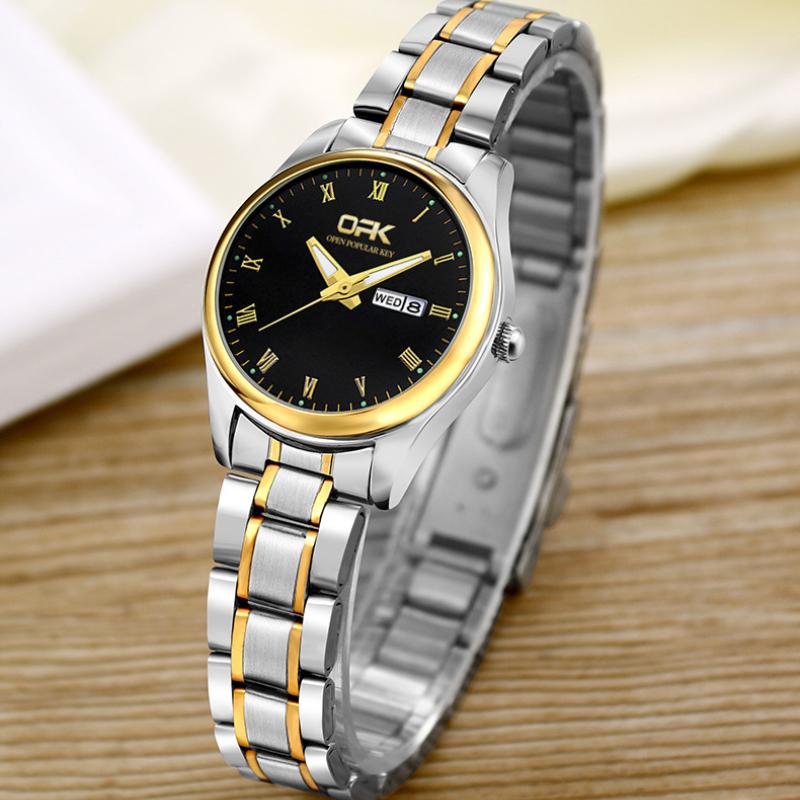 OPK Brand Watch Double Calendar Quartz Women's Watch Women's Watch