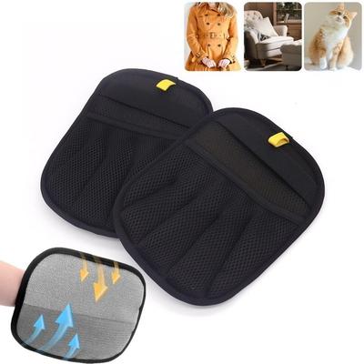 Two-way Pet Hair Remover Brush Reusable Mesh Cloth Pet Grooming Gloves Washable Multifunctional Pet Static Hair Removal Gloves