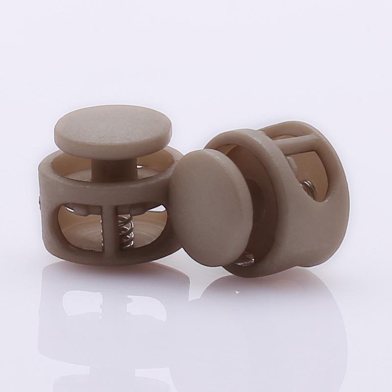 Colorful Elastic Double-Hole Spring Stopper for Shoelaces & Nylon Bags