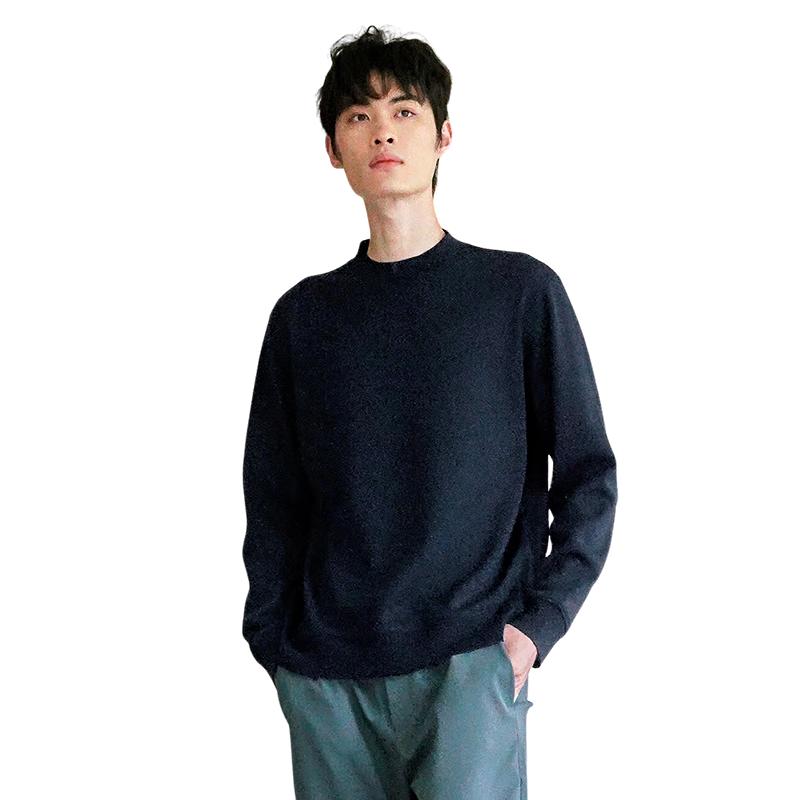 

Hodo Men s Machine Washable Fleece-Lined Merino Wool Crew Neck Sweater XL