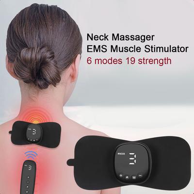 Massaggiatore per il collo EMS Stimolatore muscolare Cerotto per massaggio cervicale elettrico Cuscinetti per massaggio a impulsi a bassa frequenza Strumento per il sollievo dal dolore e il rilassamento
