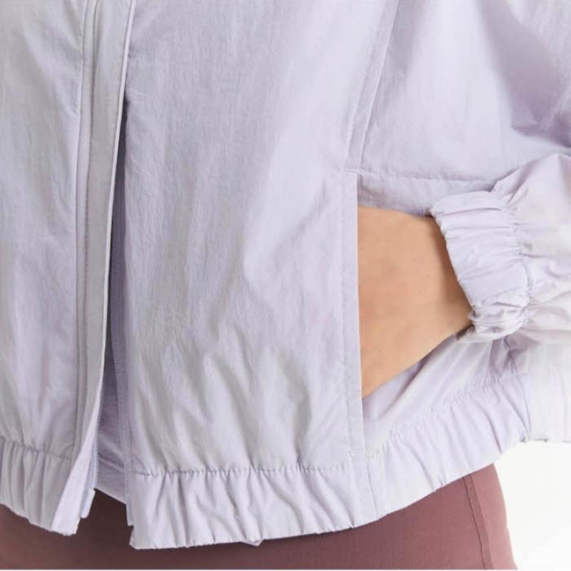 New Balance Jacket Rqk Nbnme2w412 70 Women Lightweight Semi Crop Stand Neck Wovenza