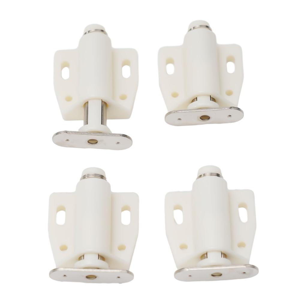 Set of 4 Magnetic Push Latches for Cabinet Doors Effortless Touch To Open Design for Bathroom and Wardrobe Applications