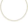 Gold Tone Steel Necklace With White Beads LPS10ARR11 For Women