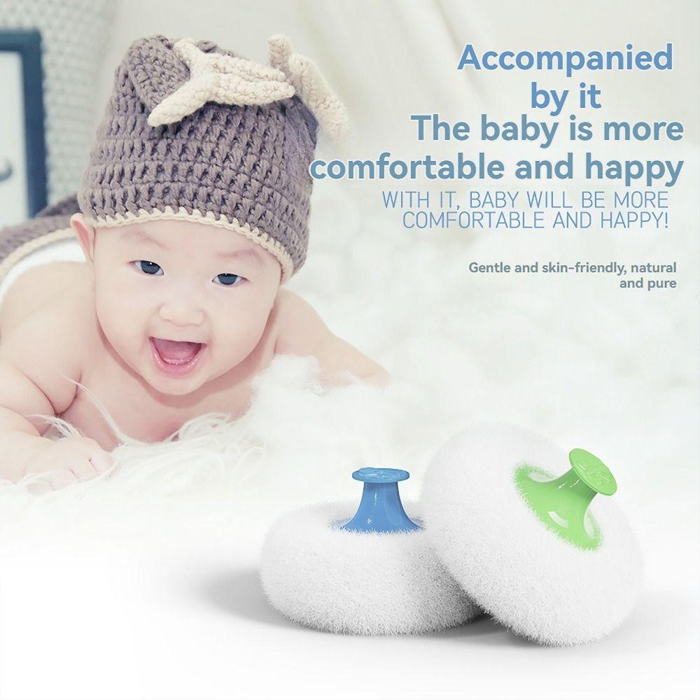 

Blue Green Pink Baby Powder Puff Baby Body Cosmetic Puff For Toddlers Baby Infant зелений
