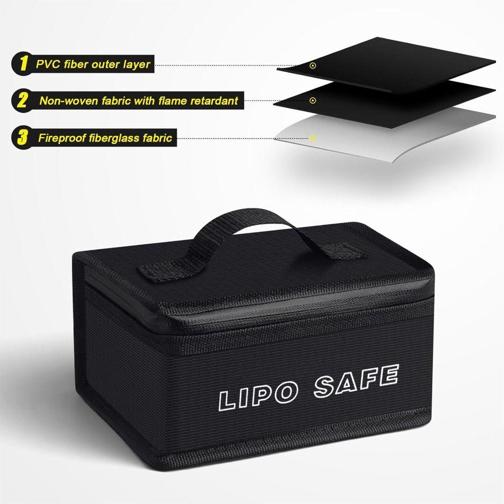 Waterproof Battery Fireproof Handbag Portable Lipo Protective Case RC Battery Storage
