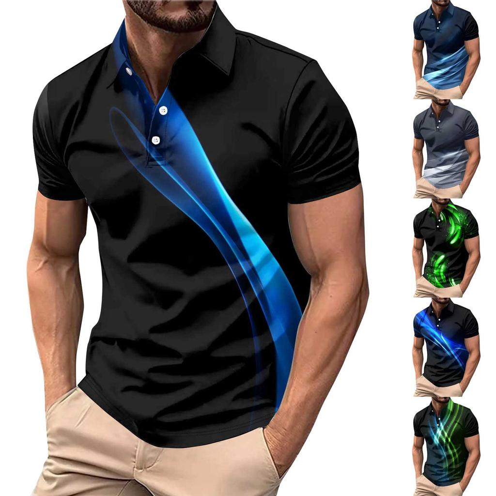 Men's Summer Leisure Culture Breathable Short Sleeved Shirt Top