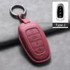 4 Buttons Leather Car Key Holder Case Cover for Hyundai Tucson Solaris Sonata Hybrid NEXO NX4 Santafe Dn8 Car Key Holder Shell