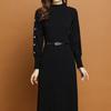 Autumn and Winter Innerwear Dresses Women's Long-sleeved Mid-length Knitted Dress Base Casual Sweater Dress Pullover