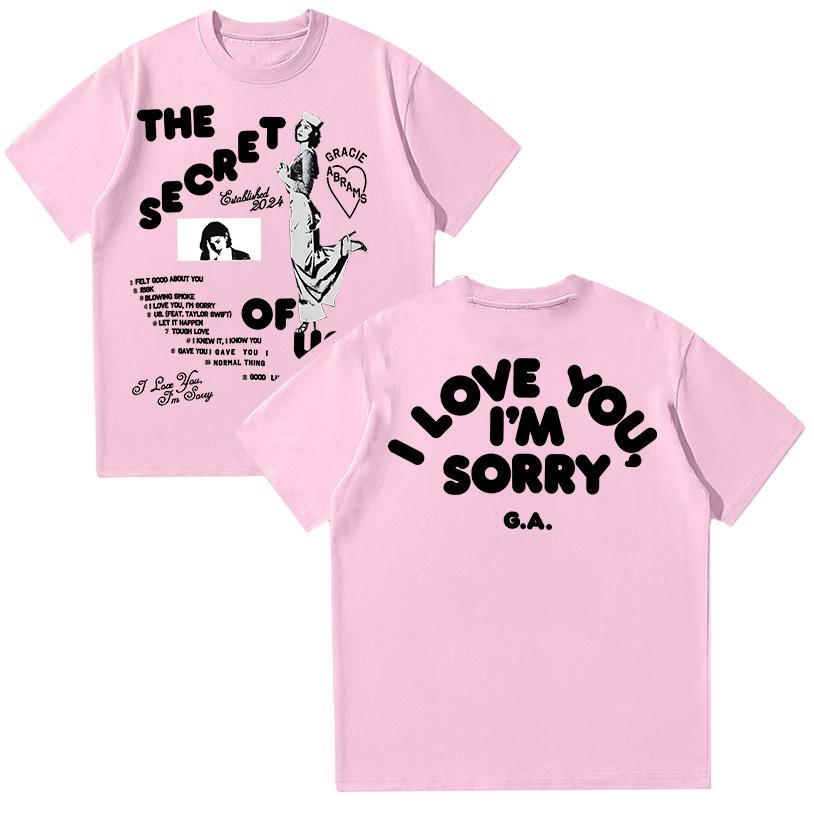 Gracie Abrams The Secret of Us Graphic T-Shirt Women Cotton Casual Short Sleeves Top Fashion Hip Hop Harajuku Unisex Tee Clothes