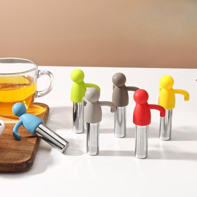 Silicone tea maker creative humanoid tea leak tea filter household tea tea compartment filter tea set accessories