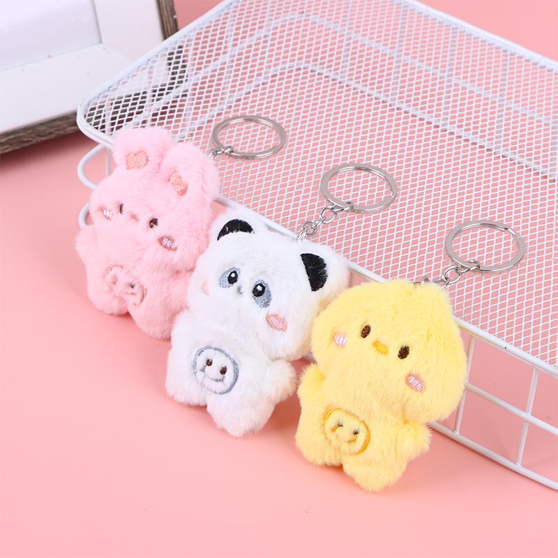 Pluszowa Maskotka Breloczek Kreatywny Kreskówka Kawaii Para Krągły Komfortowy Wisiorek Zabawka Uroczy Kostium Akcesoria do Kluczy Wisiorek do Torebki