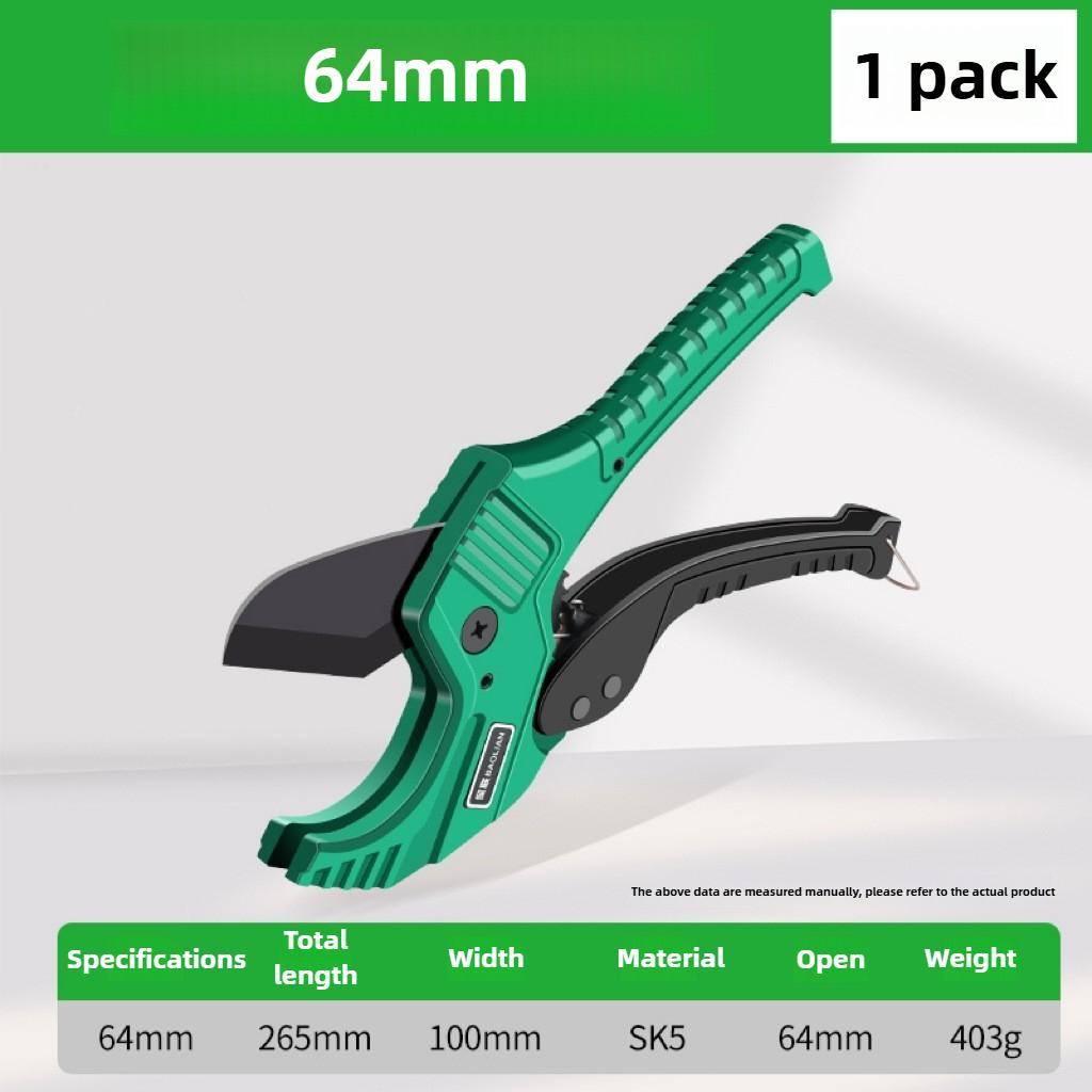 Ratcheting PVC Pipe Cutter Manual PPR Tube Cutting Tool SK5 Aluminum Alloy Fast Cutting