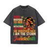 Oversized Women's and Men's Juneteenth "I Am The Storm" T-Shirt - Black Freedom