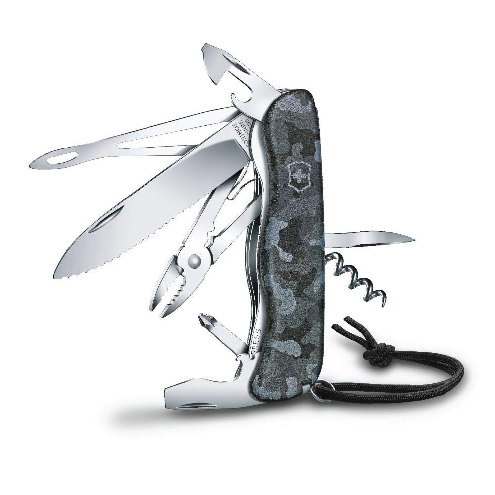 VICTORINOX Нож Skipper с кольцом и шилом Важный элемент для шнурка, ключей, - Швейцарский мультитул для парусного спорта.
