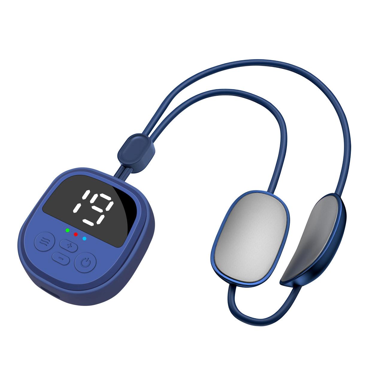 

Подвесной массажер для шеи, низкочастотный 9 уровней для шеи, рук, ног, плеч, массажер, инструменты для ухода за здоровьем, портативное устройство для релаксации синий