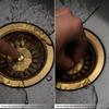 Gold Kitchen Sink Drain,Kitchen Sink Drain Assembly,Gold Sink Strainer Opening 3 1/2" with Decorative Flat Cover