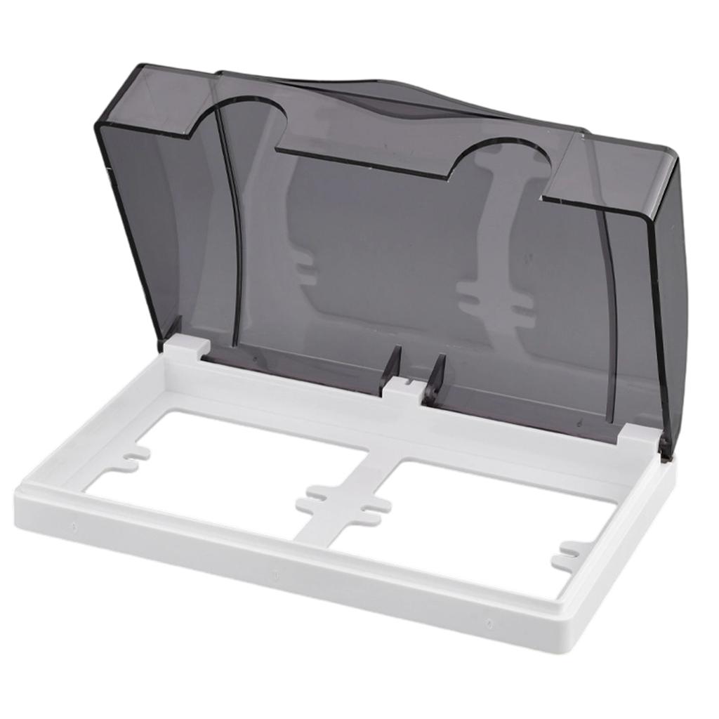 2 Gang Socket Waterproof Box 86 Type Wall Switches Cover Dustproof Box Plastic Electrical Outlet Cover Easy to Install