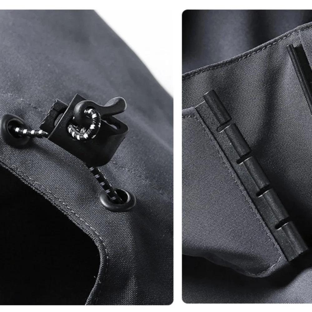 Men's Waterproof Windproof Jacket with Hood Lightweight Outdoor Raincoat for Hiking Climbing