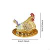 Chicken Figure Nist Hen Statue of Unique Classic Jewelry Organizer Chickens Ornament for Garden Home