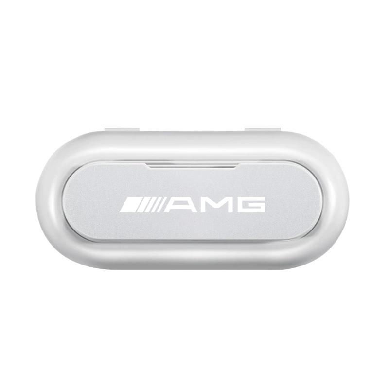 Car Sun Visor Glasses Storage Box Holder Organizer Accessories For Mercedes Benz AMG W212 W205 W246 W177 W176 W213 GLC GLE GLS ML Welcome Laser Lamp