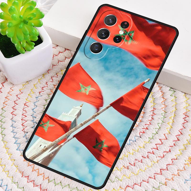 Marokko Vlag Wapen Siliconen Telefoonhoesje Voor Samsung Galaxy note 10 pro S26 S25 S24 S23 S22 S21 Plus S25Ultra Capa Cover