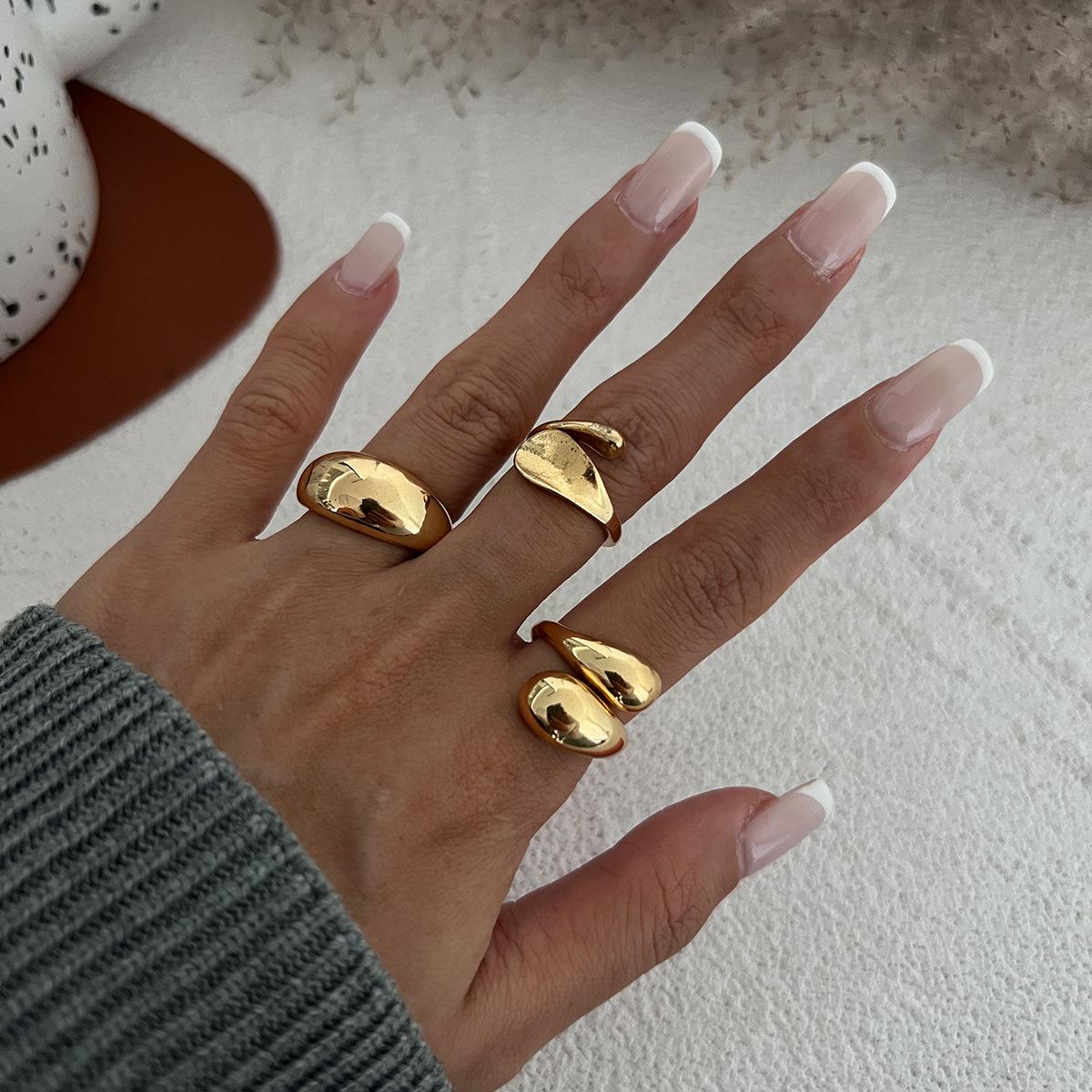 Кольцо с двухцветным покрытием и сеткой из бриллиантов One Size