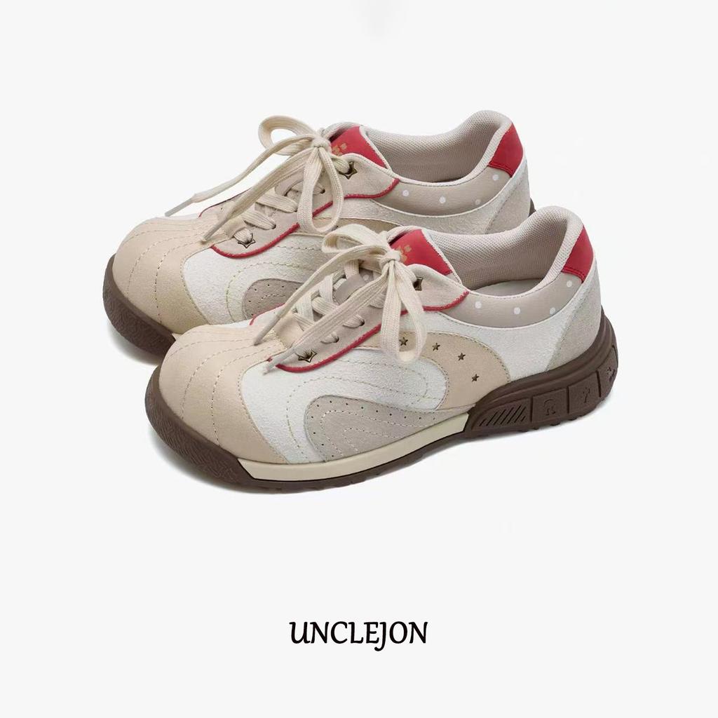 [Fanfuna] Retro Daddy Shoes Women's 2025 Autumn New Big Head Niche Design Comfortable Casual Sneakers