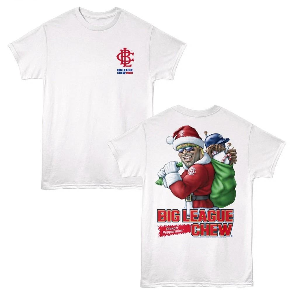 Big League Chew Pickoff Peppermint Santa Men s T Shirt L
