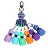 6Pcs/Set Fishing Squid Hook Cover Portable Squid Jig Hook Protector with Carabiner Fishing Jig Lure Protective Case Caps Bonnets Fishing Accessories