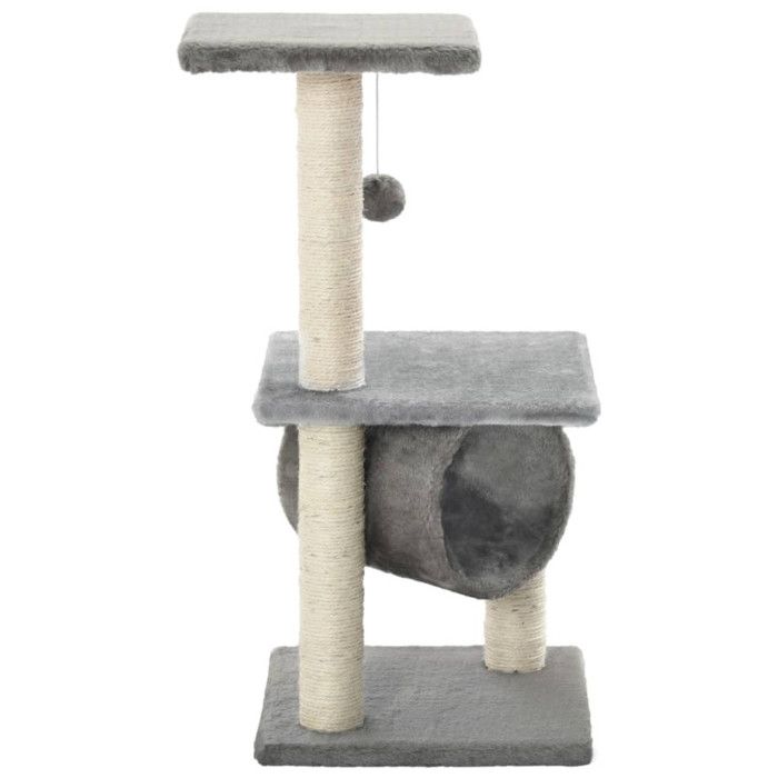 VidaXL Cat Tree with Sisal Scratching Posts 65 Cm Grey