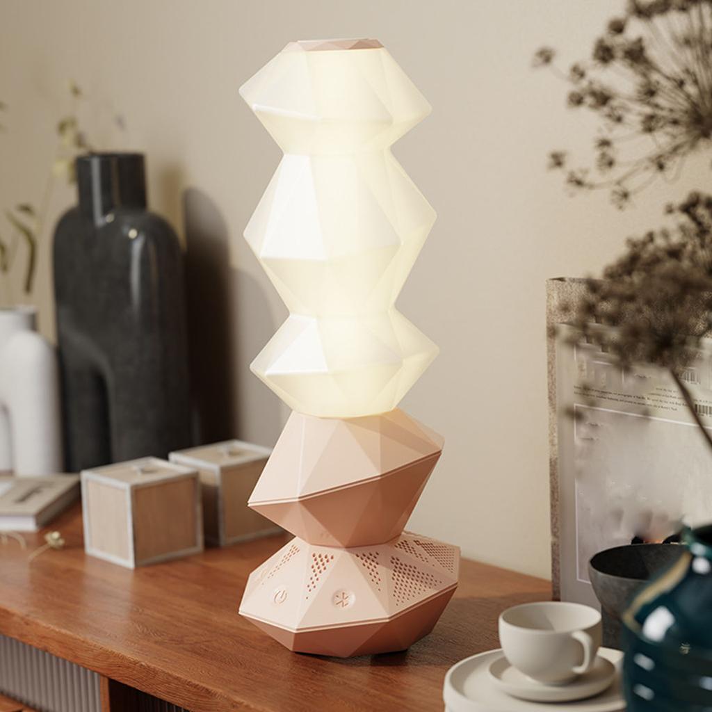   Speaker Ambient Light Multicolor Changing Bedside Lamp 360 Degree Rotating with Wand Control for Home Decor