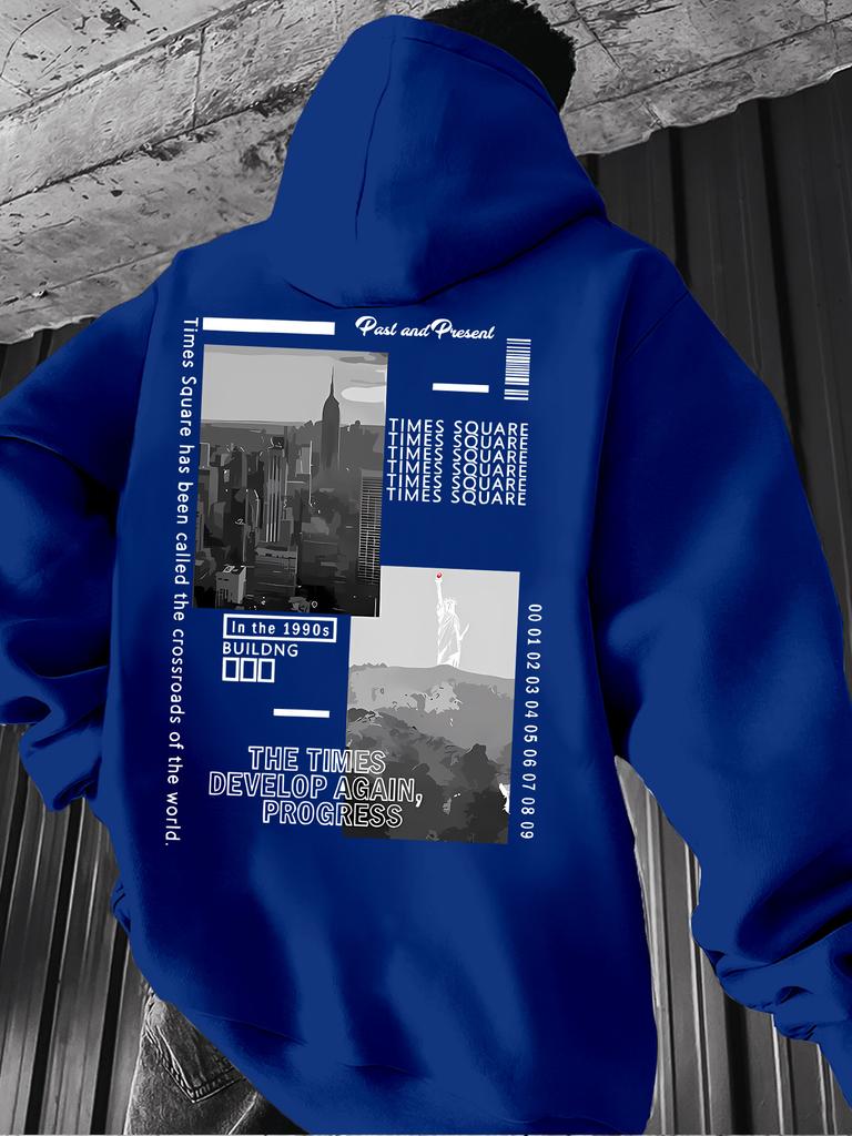 Men's Fashionable Printed Hoodie, a Must-have for Autumn and Winter, Suitable for Casual Sportswear